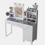 Hanah Home Mesa de Maquillaje Blanca con 9 Focos